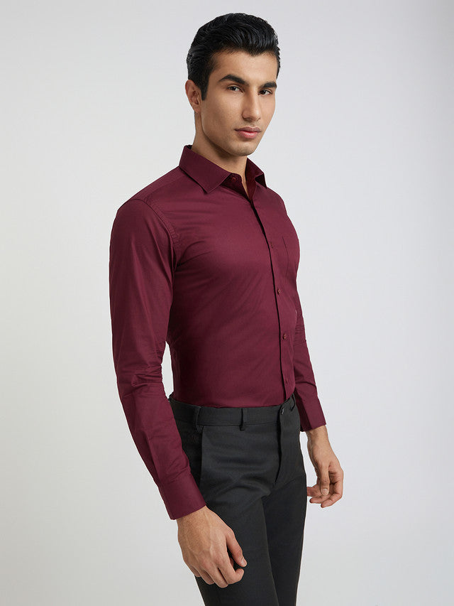 Raymond Maroon Formal Shirt