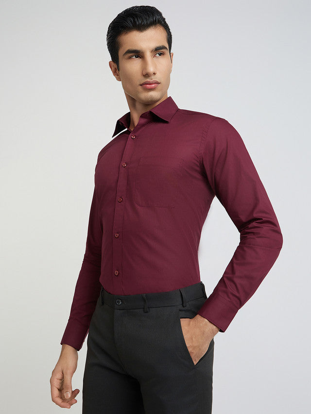 Raymond Maroon Formal Shirt