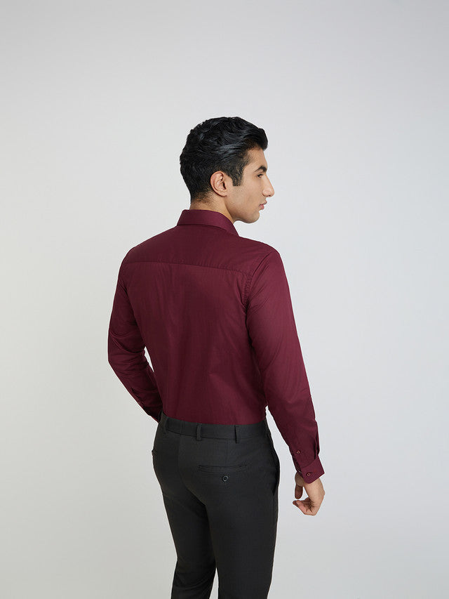 Raymond Maroon Formal Shirt