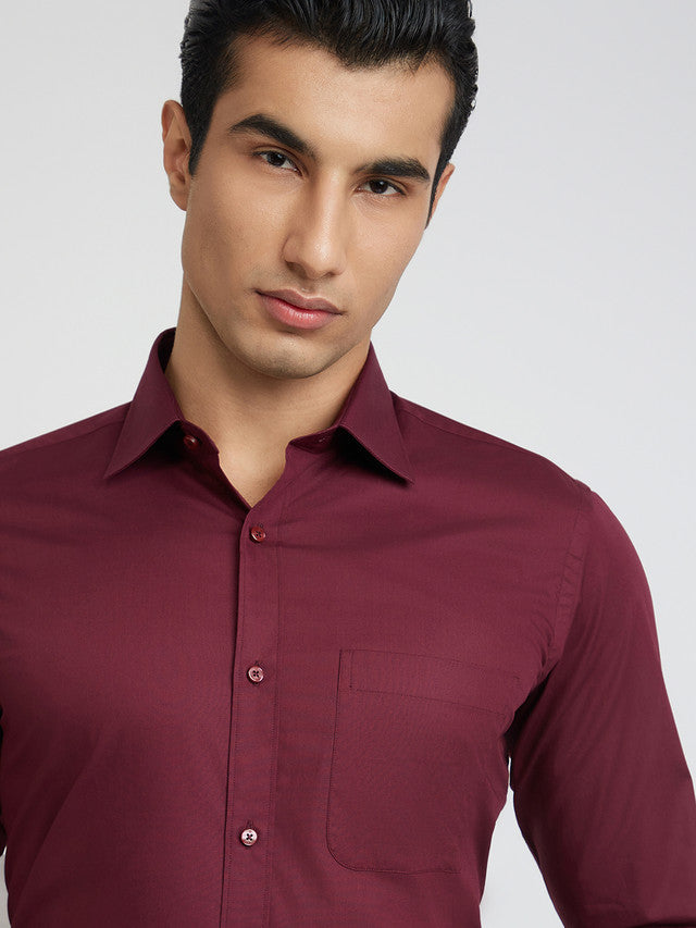 Raymond Maroon Formal Shirt