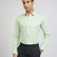 Raymond Green Solid Regular Fit Cotton Formal Shirt