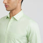 Raymond Green Solid Regular Fit Cotton Formal Shirt