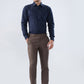 Raymond Men Blue Slim Fit Print Formal Shirt