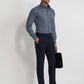 Raymond Men Blue Slim Fit Print Formal Shirt