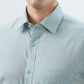 Raymond Men Blue Slim Fit Print Formal Shirt