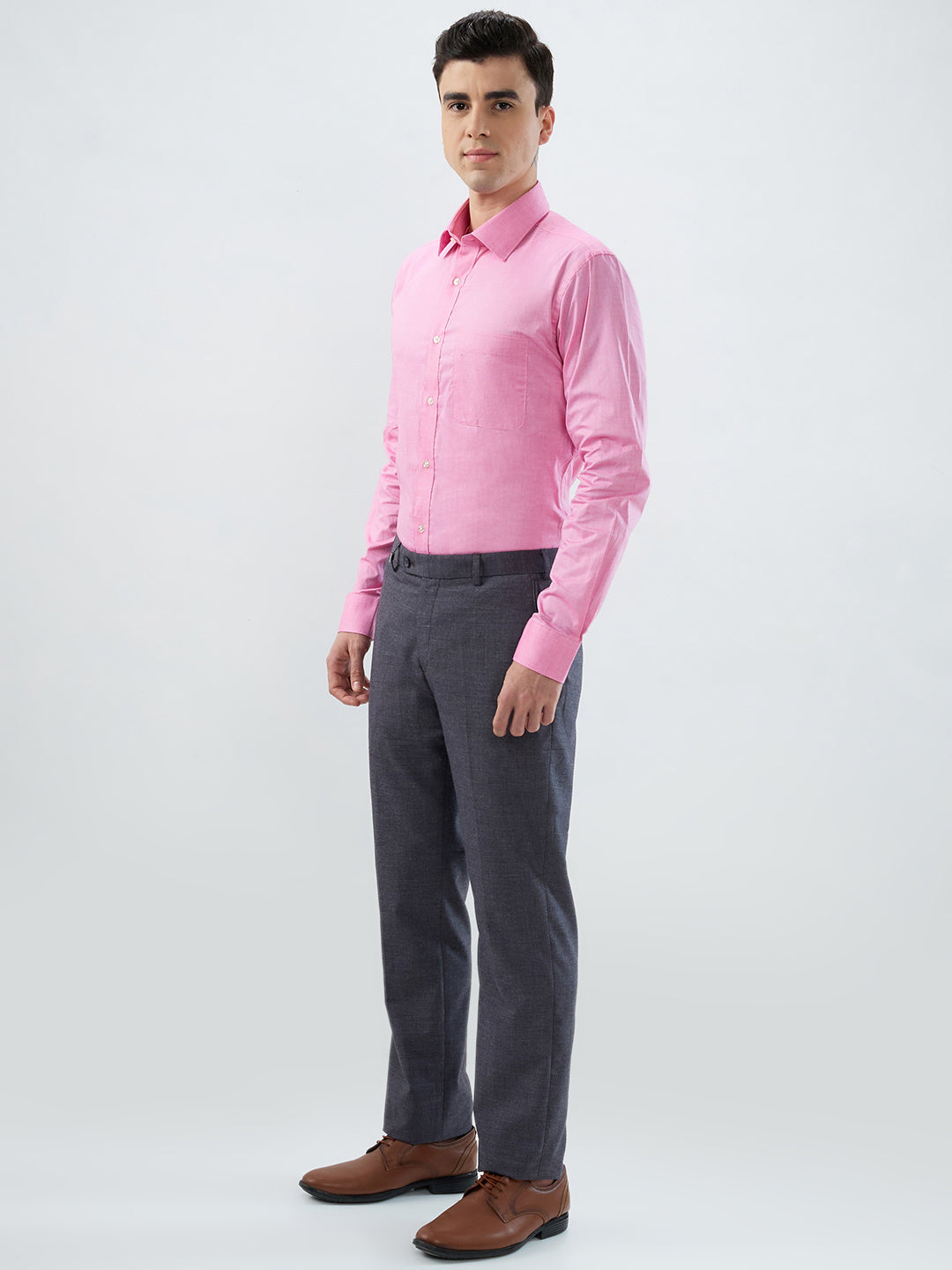 Raymond Men Red Slim Fit Solid Formal Shirt