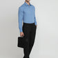 Raymond Men Blue Slim Fit Solid Formal Shirt