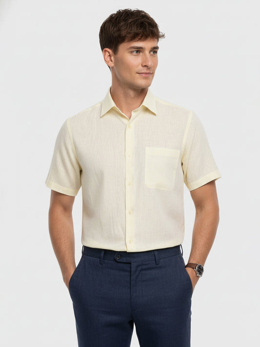 Raymond Yellow Formal Shirt