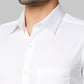 Raymond Men White Self Design Slim Fit Full Sleeve Semi Cut Away Collar Shirt