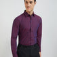 Raymond Purple Solid Slim Fit Cotton Formal Shirt