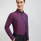 Raymond Men Purple Slim Fit Solid Formal Shirt