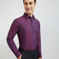 Raymond Purple Solid Slim Fit Cotton Formal Shirt