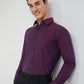 Raymond Purple Solid Slim Fit Cotton Formal Shirt