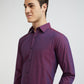 Raymond Purple Solid Slim Fit Cotton Formal Shirt