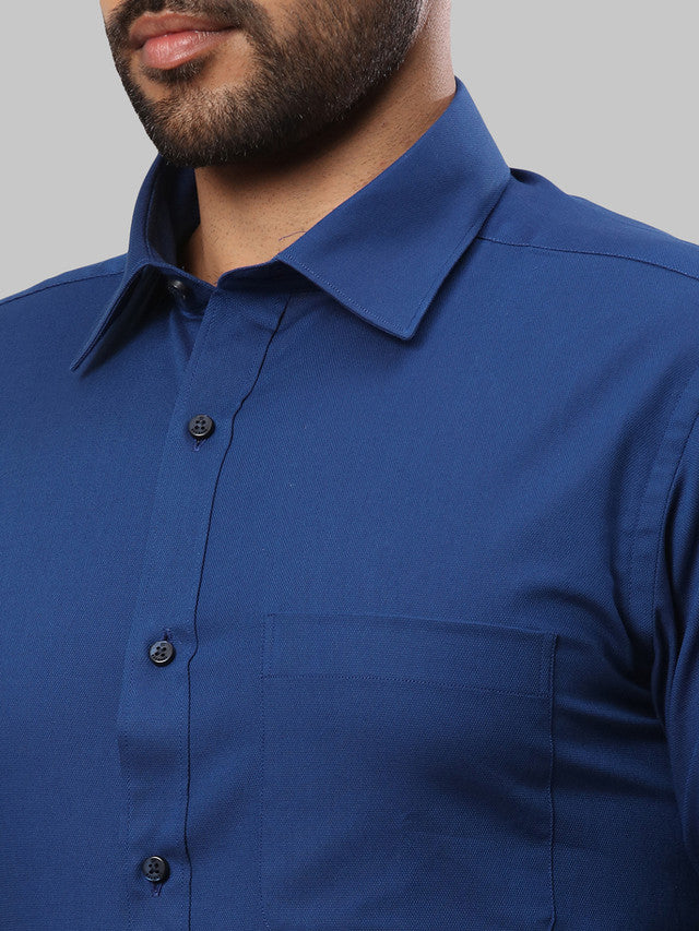 Raymond Blue Structure Slim Fit Cotton Formal Shirt – MyRaymond