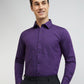 Raymond Purple Structure Slim Fit Cotton Formal Shirt