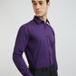 Raymond Purple Structure Slim Fit Cotton Formal Shirt