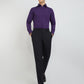 Raymond Purple Structure Slim Fit Cotton Formal Shirt