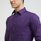 Raymond Purple Structure Slim Fit Cotton Formal Shirt