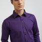 Raymond Purple Structure Slim Fit Cotton Formal Shirt