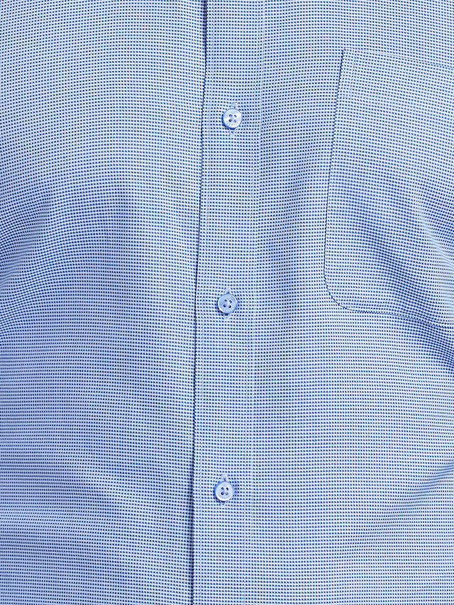 Raymond Blue Structure Contemporary Fit Cotton Formal Shirt