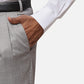 Raymond Grey Checks Classic Fit Polyester Blend Trouser