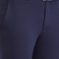 Raymond Blue Solid Slim Fit Terry Rayon Blend Trouser