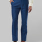 Raymond Blue Solid Slim Fit Polyester Blend Trouser