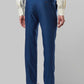 Raymond Blue Solid Slim Fit Polyester Blend Trouser