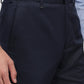 Raymond Men Blue Contemporary Fit Solid Trouser