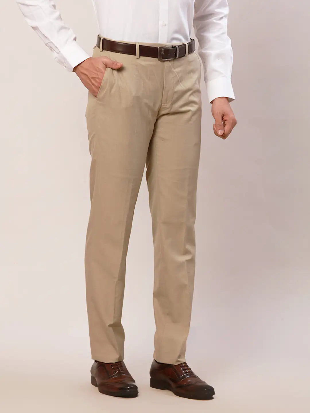 Raymond Men Blue Slim Fit Polyester Blend Trouser