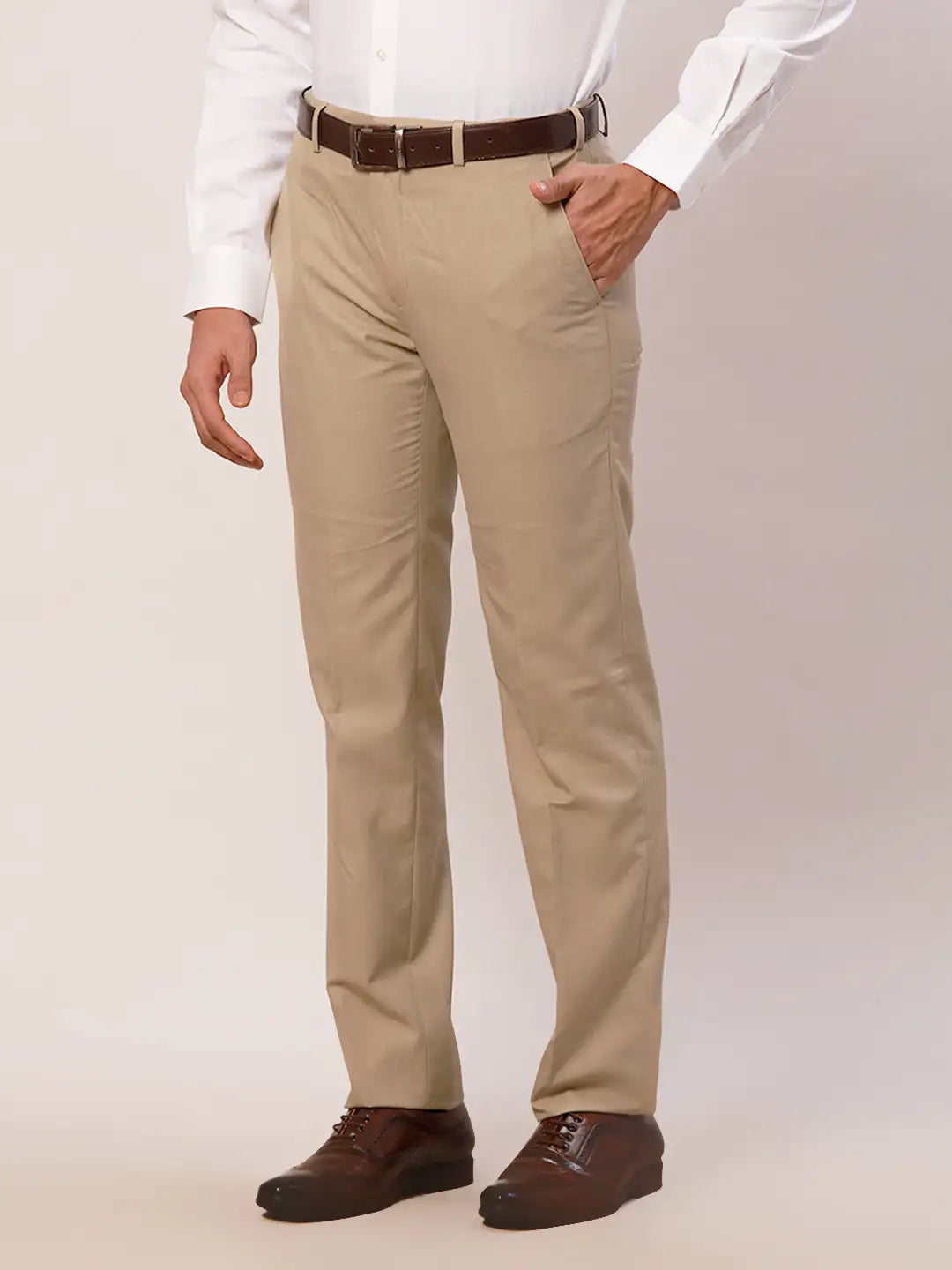 Raymond Men Blue Slim Fit Polyester Blend Trouser