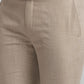 Raymond Brown Solid Italian Fit Polyester Blend Trouser