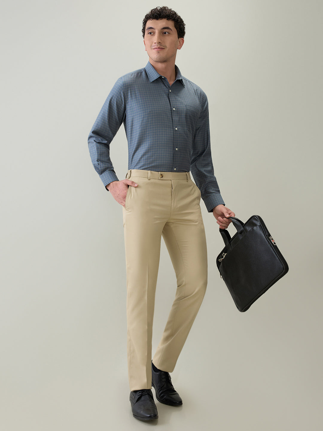 Raymond Men Brown Slim Fit Trouser
