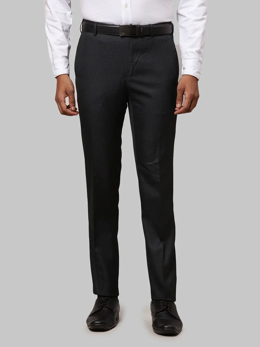 Men Slim Fit Blue Trouser