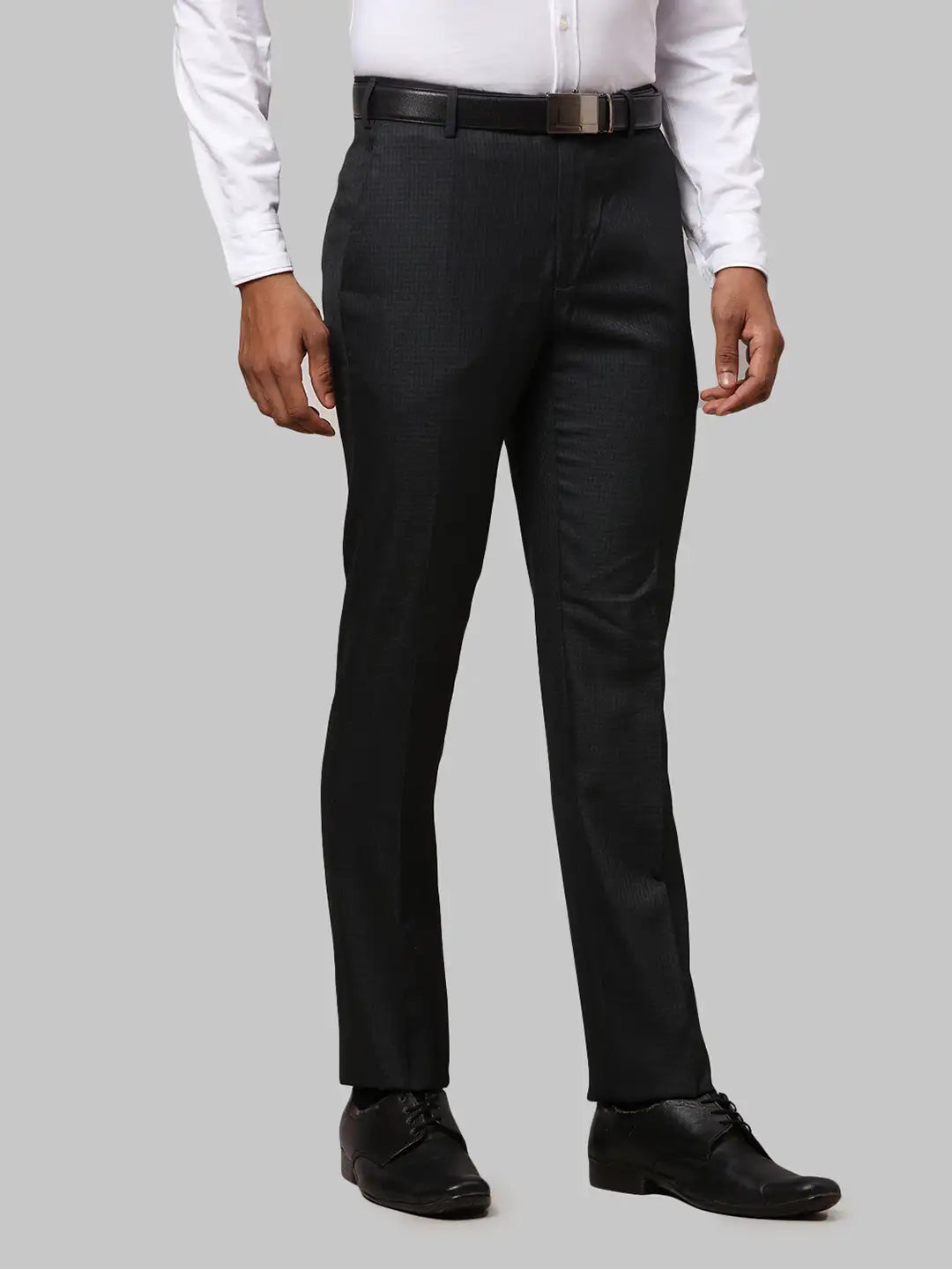 Men Slim Fit Blue Trouser