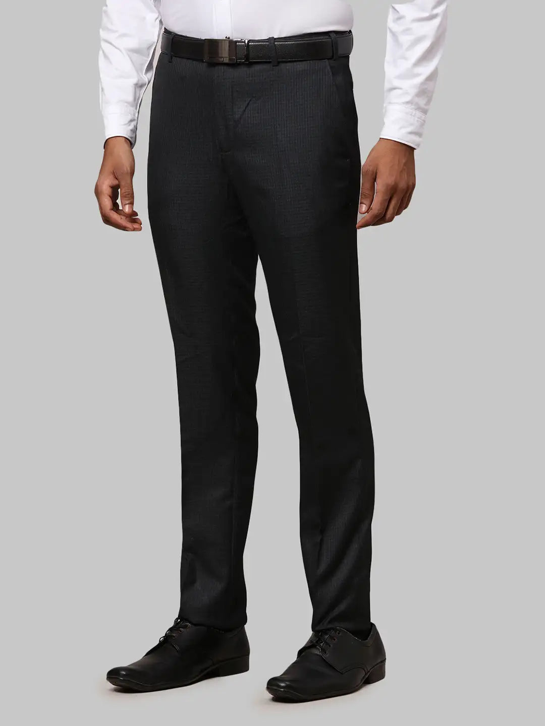 Men Slim Fit Blue Trouser