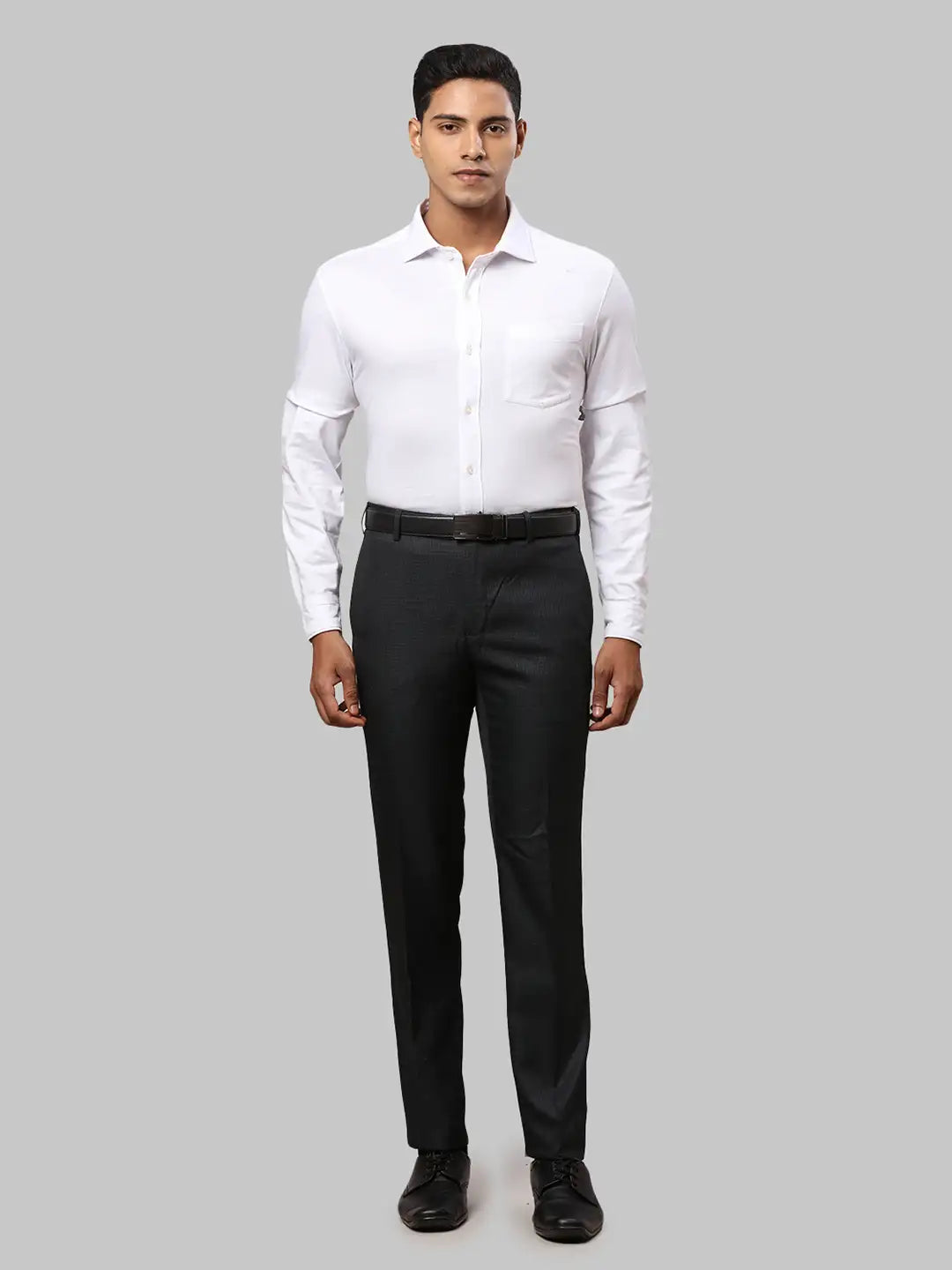 Men Slim Fit Blue Trouser