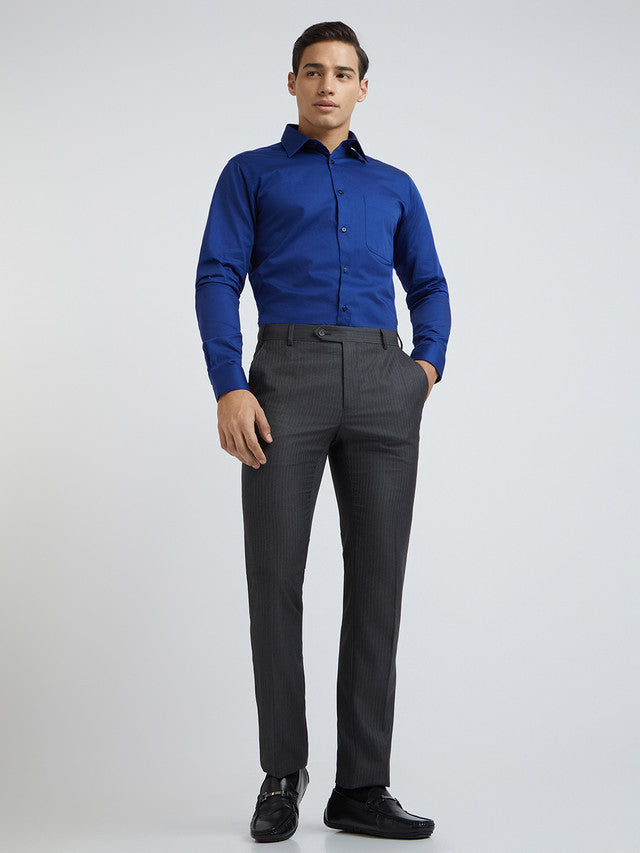 Men Regular Fit Blue Polo