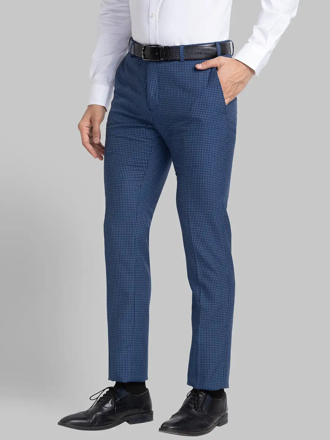 Men Slim Fit Dark Blue Trouser