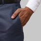 Raymond Blue Solid Slim Fit Polyester Blend Trouser