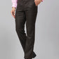 Raymond Brown Structure Slim Fit Polyester Blend Trouser