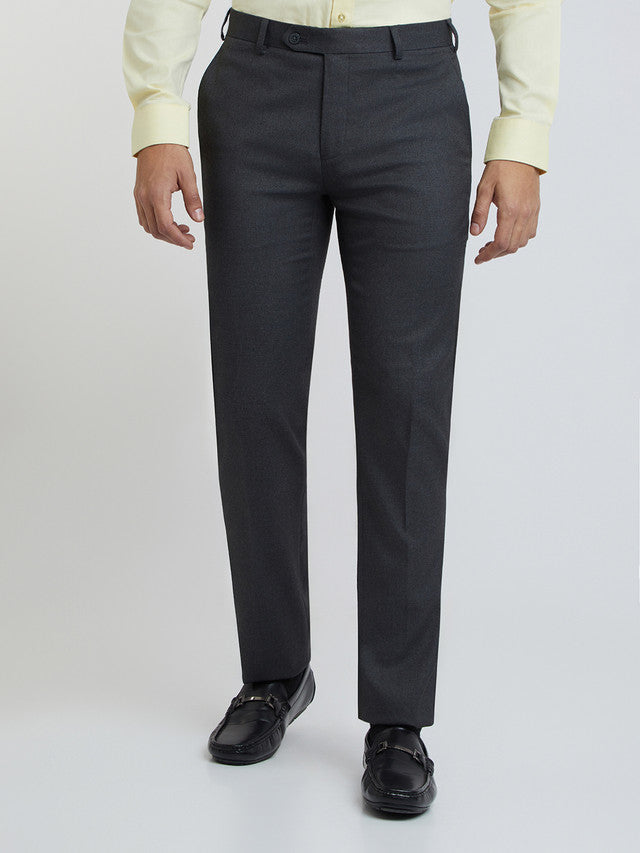 Men Slim Fit Brown Trouser