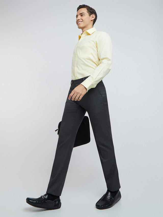 Men Slim Fit Brown Trouser