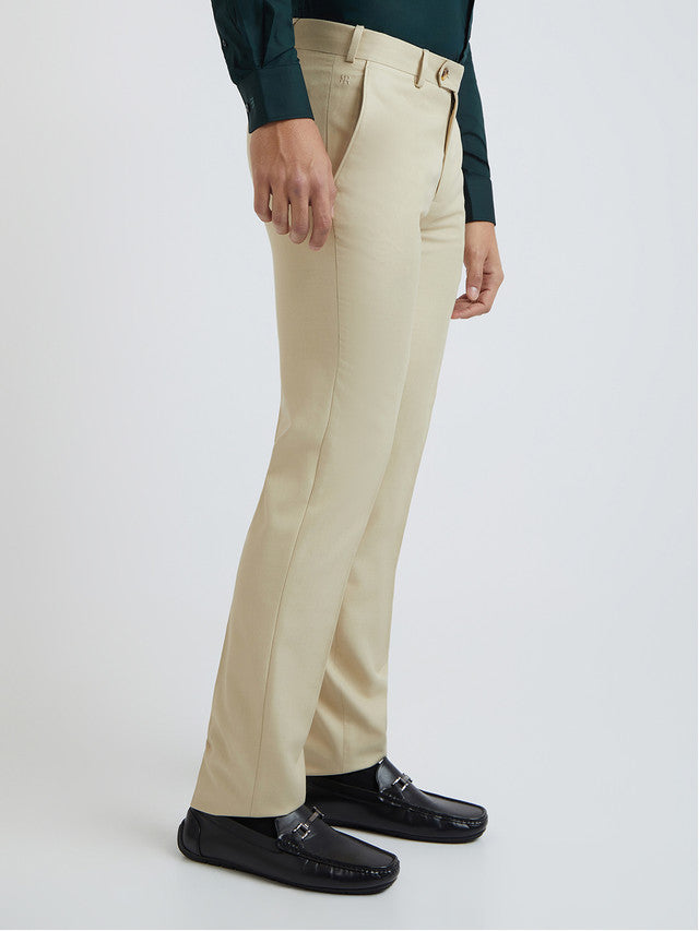 Men Slim Fit Brown Trouser