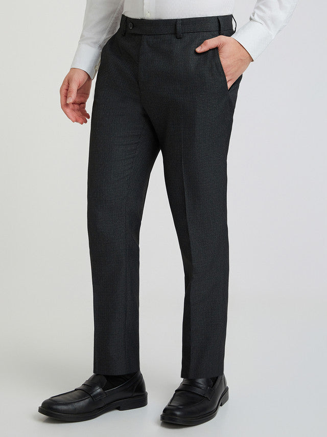 Men Slim Fit Blue Trouser