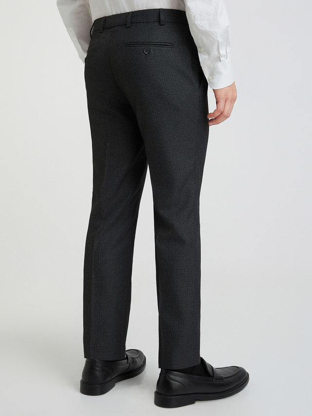 Men Slim Fit Blue Trouser