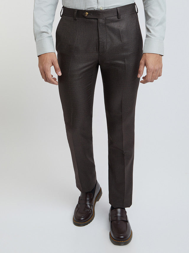 Men Contemporary Fit Blue Trouser