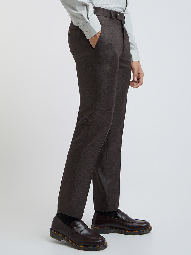 Men Contemporary Fit Blue Trouser