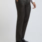 Raymond Men Brown Slim Fit Structure Polyester Trousers